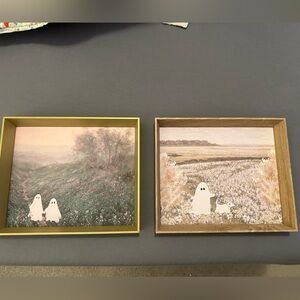 Ghost Art Prints in Wooden Frames set of two